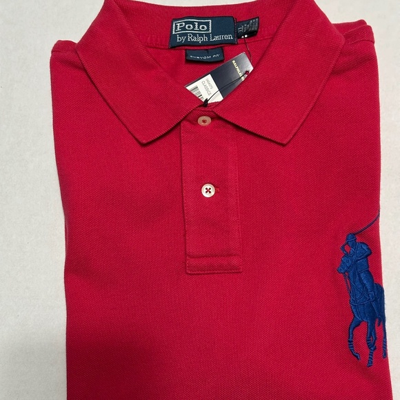 NWT Vintage Men's Polo Ralph Lauren Big Pony Fucsia Custom Fit Size XL - Picture 4 of 9